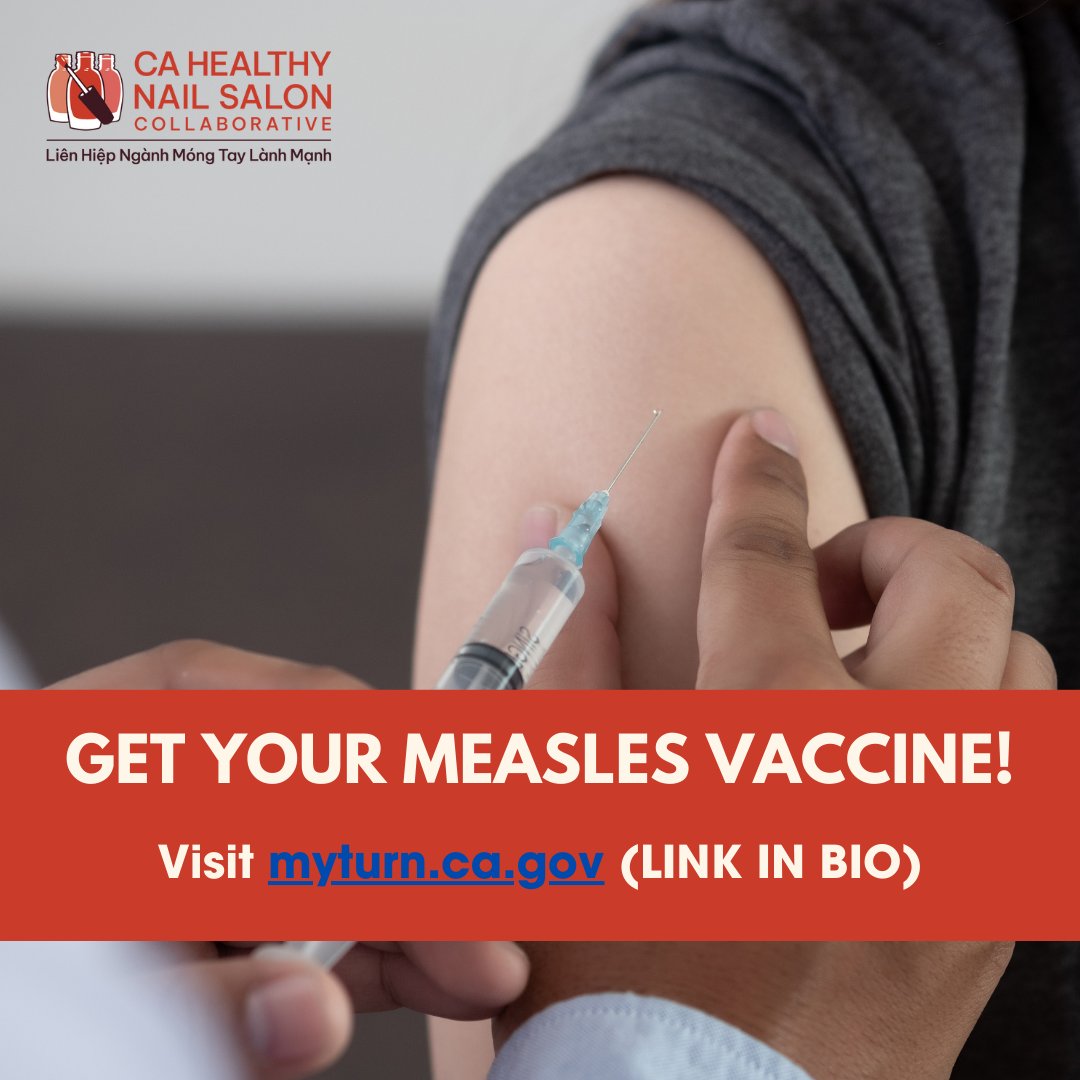 Don’t wait, make sure you and your loved ones are up to date on your MMR vaccine. Schedule your vaccine appointment at MyTurn.ca.gov or with your health care provider.