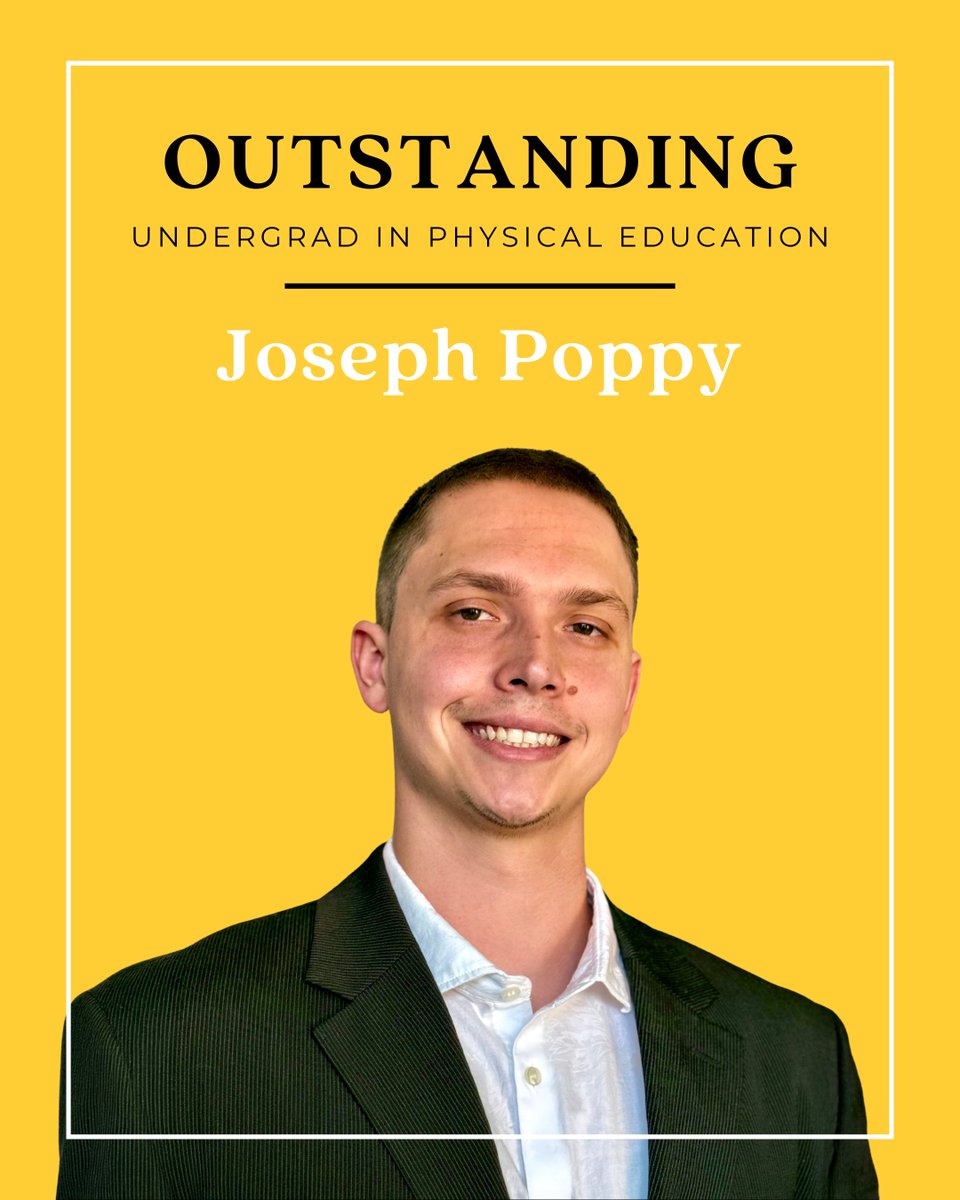 Congrats to Joseph Poppy, Outstanding Undergraduate Student in Physical Education for <a href="/SouthernMissSKN/">SouthernMissSKN</a>! 🎉👏🦅