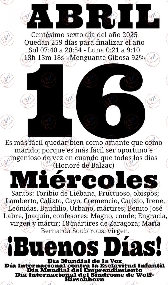 🔹 #GMInforma | #Efemérides