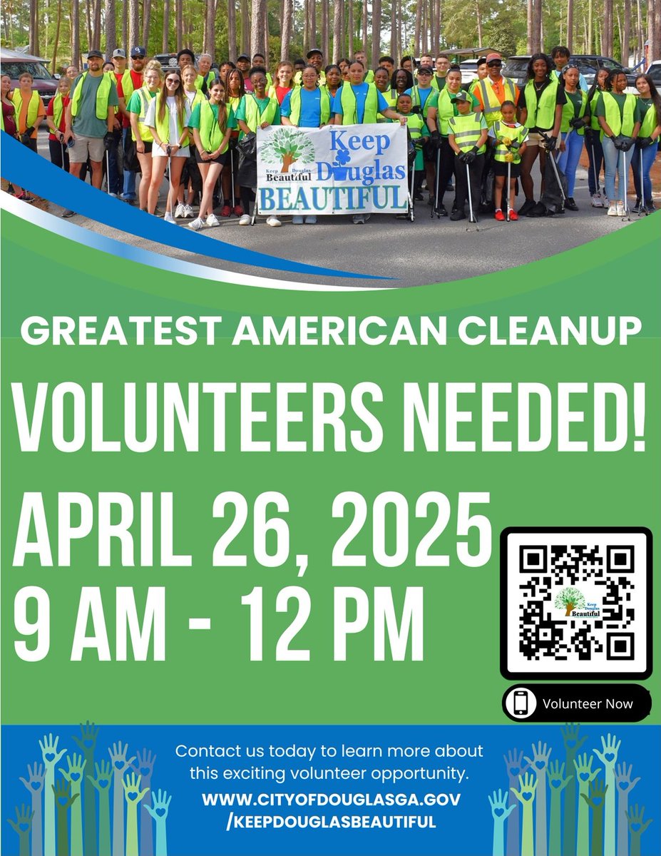 Keep Douglas Beautiful needs you to help make this year's #greatestamericancleanup a success!
cityofdouglasga.gov/CivicAlerts.as…