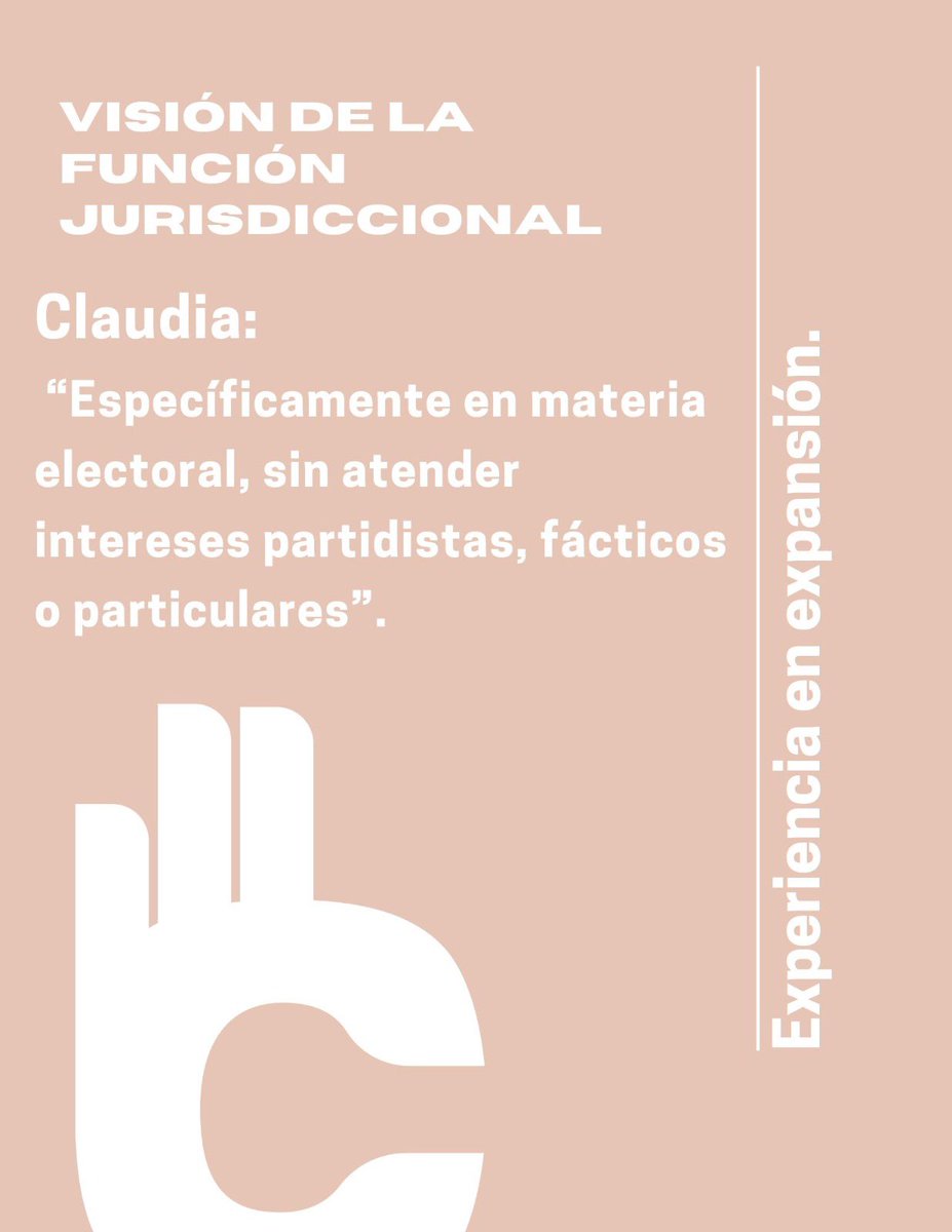 Este 1 de junio vota por el #03 para Magistrada Electoral Sala Regional Monterrey.

Te invito a conocer mi perfil. Visita CONÓCELES INE en el siguiente enlace: 

candidaturaspoderjudicial.ine.mx/detalleCandida…