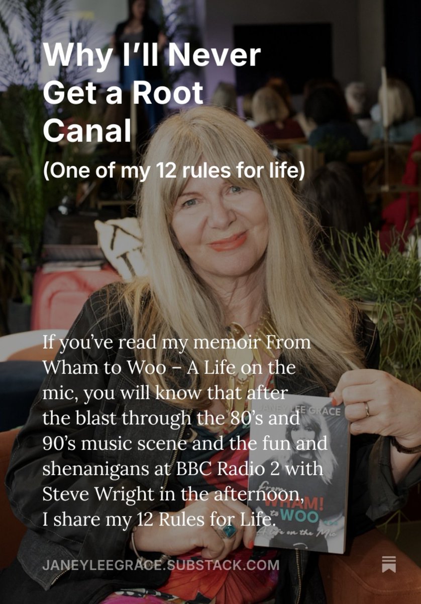 Oh how I wish I’d looked after my teeth .. janeyleegrace.substack.com/p/why-ill-neve…