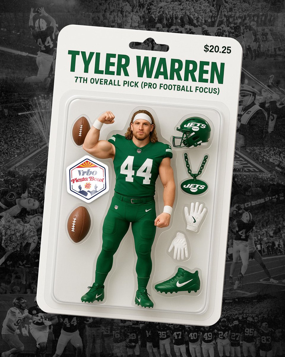 One week from the <a href="/NFLDraft/">NFL Draft</a>, where will Tyler Warren land?

Mock drafts have some toy-riffic options for our MVP.