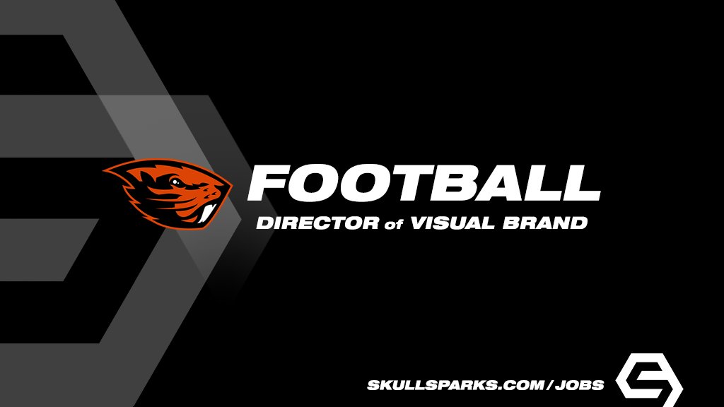 New opportunity with <a href="/BeaverFootball/">Oregon State Football</a>
Director of Football Visual Brand
Corvallis, Oregon
tinyurl.com/3r5dcwd4

SkullSparks.com/jobs/