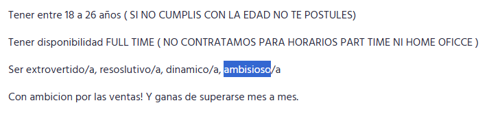 "resoslutivo y ambisioso" excelente la calidad de los avisos que hay en #bumeran
