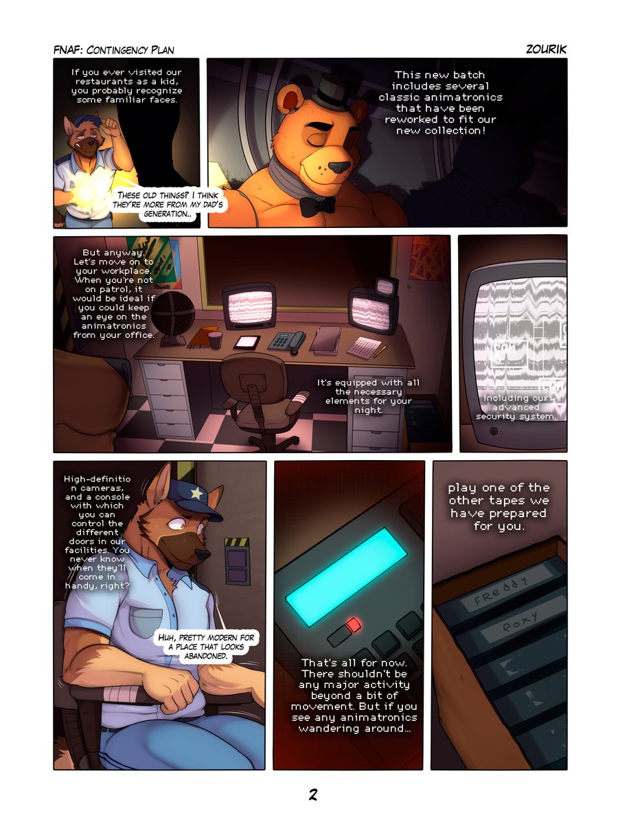 Zourik_'s tweet photo. FNAF: Contingency Plan!
Page 2! (EN/ES)!                

Next pages available on the P and SS sites! https://t.co/bDsAEs0lBj