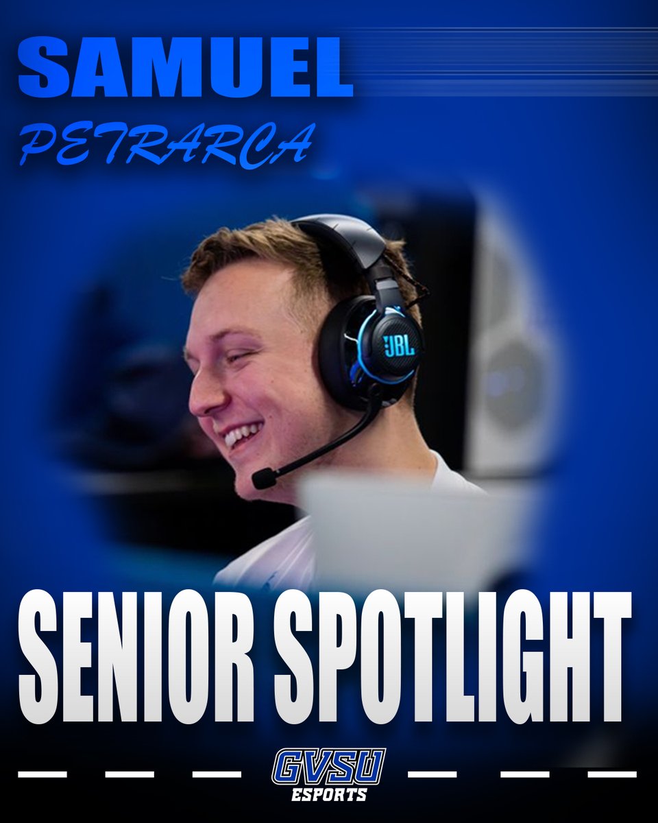 SENIOR SPOTLIGHT 🎊🎉

A huge thank you to Samuel Petrarca for being part of the GVSUEsports community!

We’ll miss you, Samuel!