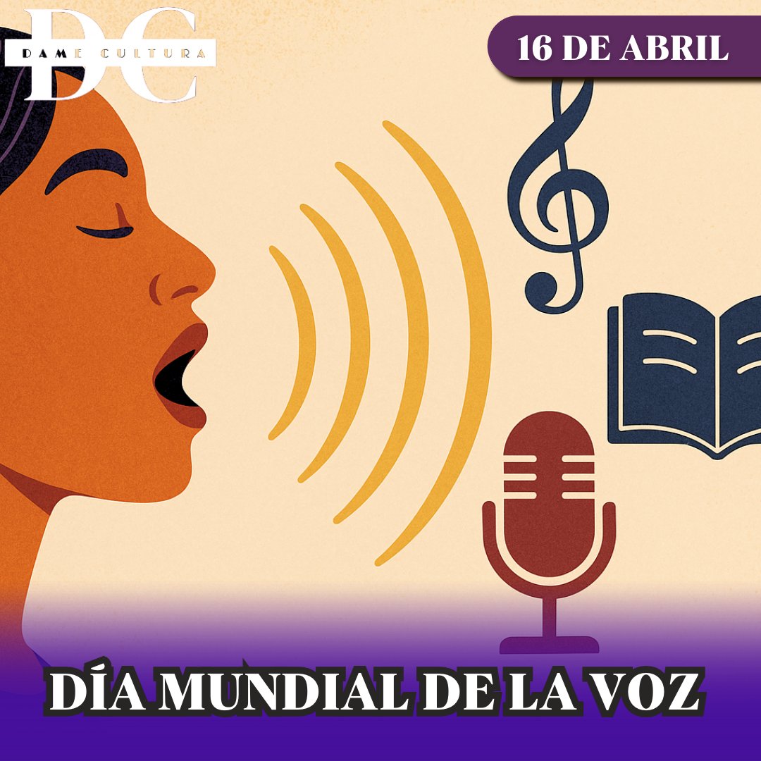 DameCultura's tweet image. Nuestra voz es una herramienta poderosa: comunica, emociona, expresa identidad.
Es música, es palabra, es historia.

Desde locutores y cantantes, hasta docentes y quienes simplemente cuentan cuentos ...
#DíaMundialDeLaVoz #CuidaTuVoz