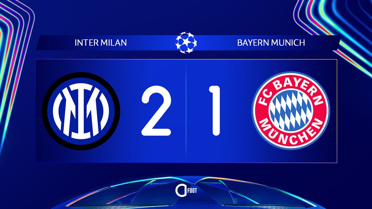 ActuFoot_'s tweet photo. ⚽️ BUUUUUUUTT DE BENJAMIN PAVARD !!! 🖤💙

INTER MILAN 🇮🇹  2-1  🇩🇪 BAYERN
𝗖𝗨𝗠𝗨𝗟𝗘́ : 𝟰-𝟮 https://t.co/k4BwfBOfDg