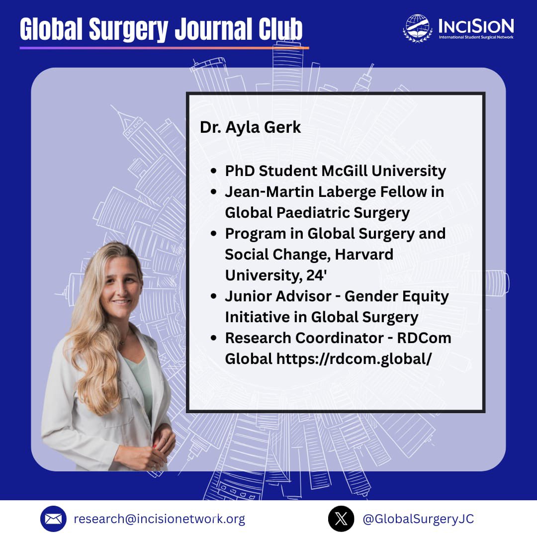 InciSioNGlobal's tweet photo. Join us for the Global Surgery Journal Club on April 19, 16:00 GMT as we explore how national surgical plans can promote climate-resilient health systems with Dr. Ayla Gerk.

Paper: Lancet Regional Health, 2024.

Zoom link - 
https://t.co/uVO8MlzqKs https://t.co/E2ik2lLDXR