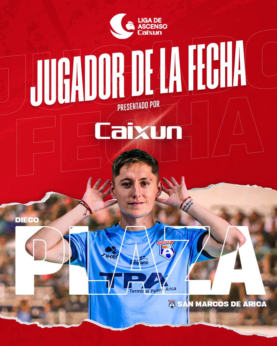 CampeonatoCL's tweet image. 🔥 ¡Diego Plaza es el jugador de la #fecha6 de la #LigadeAscensoCaixun! 

💪 El mediocampista de @SM_AricaOficial fue clave en la infartante victoria 1-0 sobre @FutbolUdeC , con un golazo que metió a los “Bravos del Morro” en la pelea por la cima. 🔵⚪️