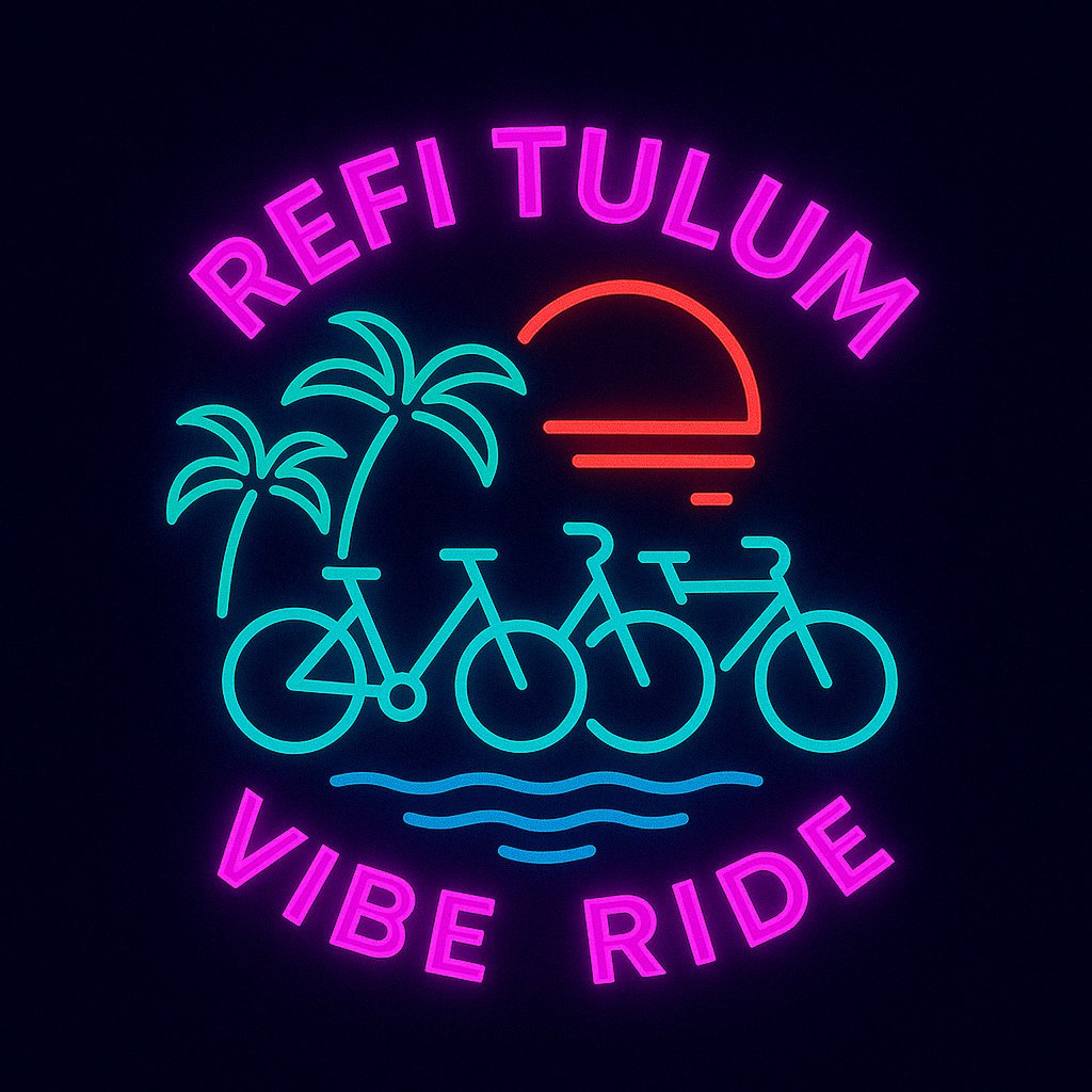 Tonight! we kick off Earth Week w Vibe Ride — a FUN community bike ride thru Tulum that brings together rhythm, creativity, &amp; collective energy.
At sunset, we ride! 🚲
Together, we’ll roll thru town w music, stop at key spots 4 art, dancing, connection
All vibes, all love 4 the🌎