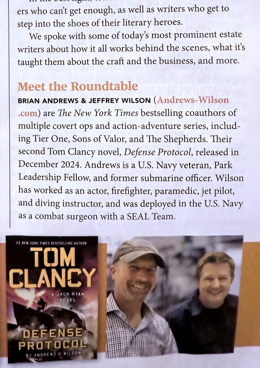 Just browsing the pages of this month’s issue of <a href="/WritersDigest/">Writer's Digest</a> magazine and I see <a href="/bentleydonb/">Don Bentley</a> and <a href="/BAndrewsJWilson/">Andrews & Wilson</a>… 👍🏻📚