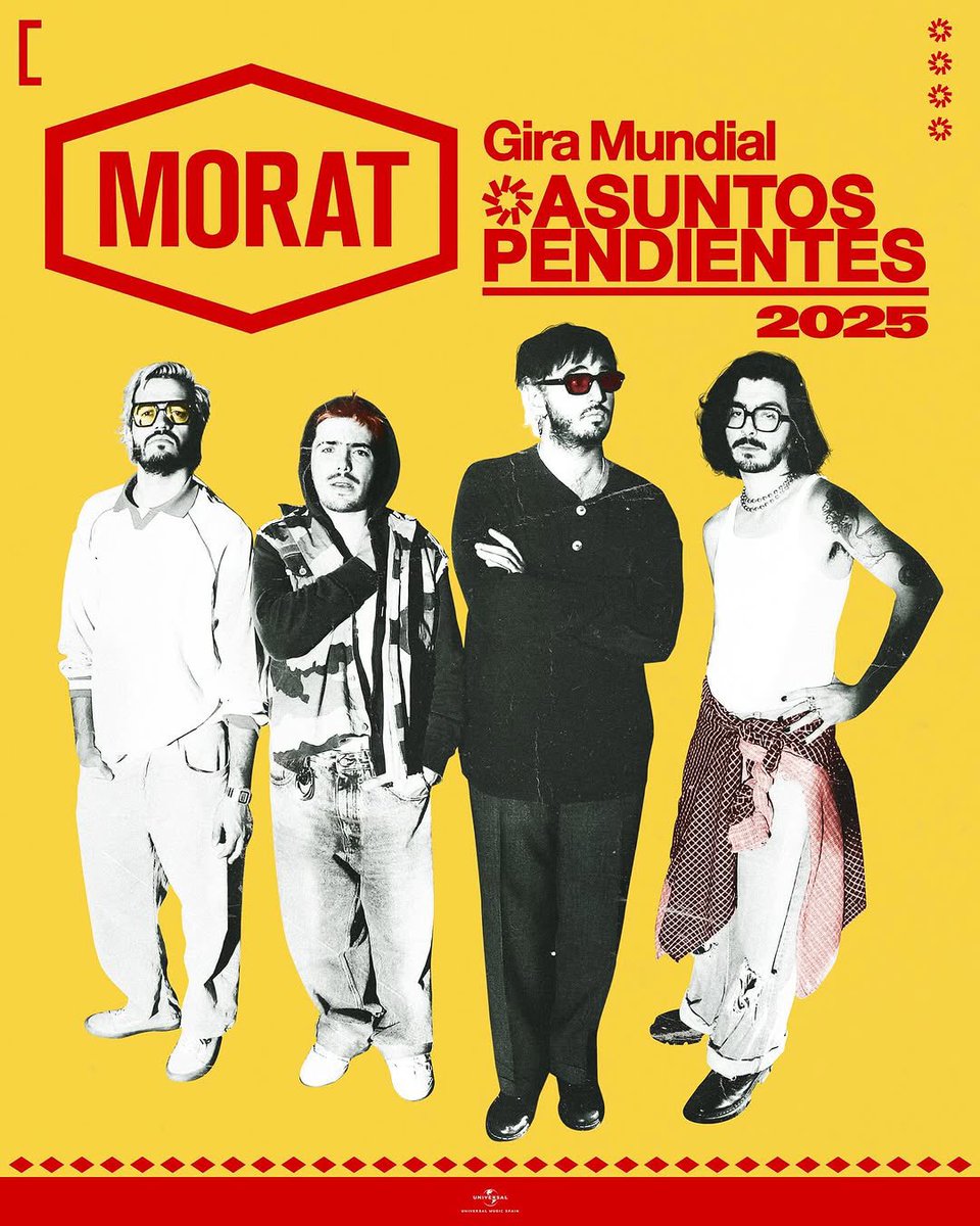 moratnation's tweet photo. ASUNTOS PENDIENTES 🔴

Morat anuncia su nueva gira mundial, próximamente más fechas y ciudades https://t.co/T5tNy8oDf5