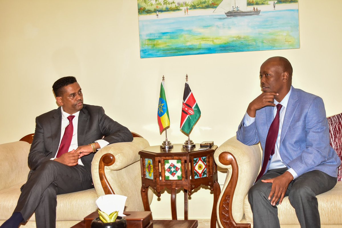 ButaDubi's tweet photo. Ethiopia and Kenya continue deepening trade ties. H.E. Dr. Kasahun Gofe leads a high-level delegation in Mombasa for the 3rd round of Simplified Trade Regime negotiations. Honored to join alongside fellow Ethiopian leaders to foster regional economic integration. https://t.co/arUcov6rLI