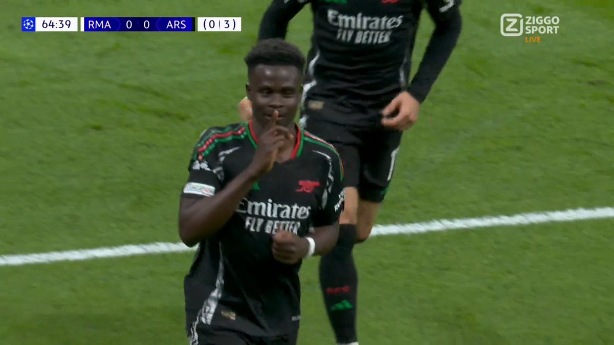 BUKAYO SAKA SCORES AT THE BERNABEU! 🤫