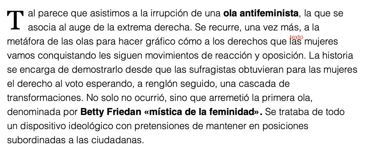 Hace algunos días nuestra directora María de los Ángeles Fernández Ramil escribe en La Voz de Galicia sobre cómo surfear la ola antifeminista. #haymujeres #olafeminista <a href="/Mangeles_HM/">María de los Angeles Fernández Ramil</a> 

Léela completa en el siguiente link:

lavozdegalicia.es/noticia/opinio…