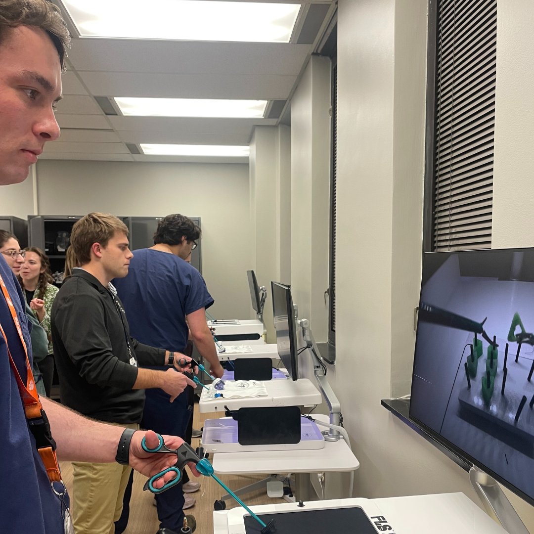 Our students learned key surgical skills at MUSC's Surgical Simulation Lab, thanks to faculty and residents from the MUSC General Surgery Residency Program.