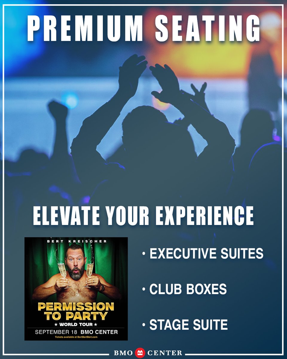 BMO Center (@bmocenter) on Twitter photo Don't just watch Bert Kreischer, experience his show in comfort and style! Book one of our exclusive suites at the BMO Center on 9/18/25!
Secure your suite today by calling 815-968-5222 or emailing boxoffice@asmrockford.com.
ℹ️ For more info: spr.ly/6183FLmLX Don't just watch Bert Kreischer, experience his show in comfort and style! Book one of our exclusive suites at the BMO Center on 9/18/25!
Secure your suite today by calling 815-968-5222 or emailing boxoffice@asmrockford.com.
ℹ️ For more info: spr.ly/6183FLmLX