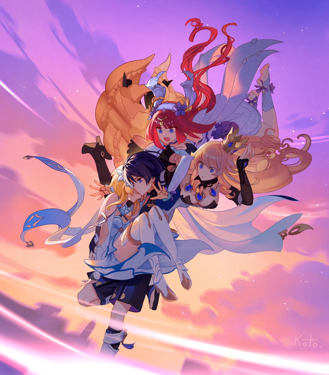 Let’s remember this moment from Simulanka~
#wanderer #lumine #nilou #Navia #GenshinImpact #scaralumiweek