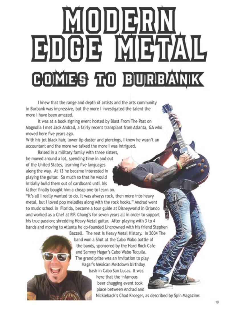 JackAndradMusic's tweet photo. Cool #interview I did with The Burbank Bla Bla Magazine (thank you Brad), let me know what you think In the comments after you read it, check it out!
There’s a picture with the QR code to take you to the online link. 
#Music 
#Metal 
#Guitarist 
https://t.co/NFRjbJnQfX https://t.co/2eBjag0vLf