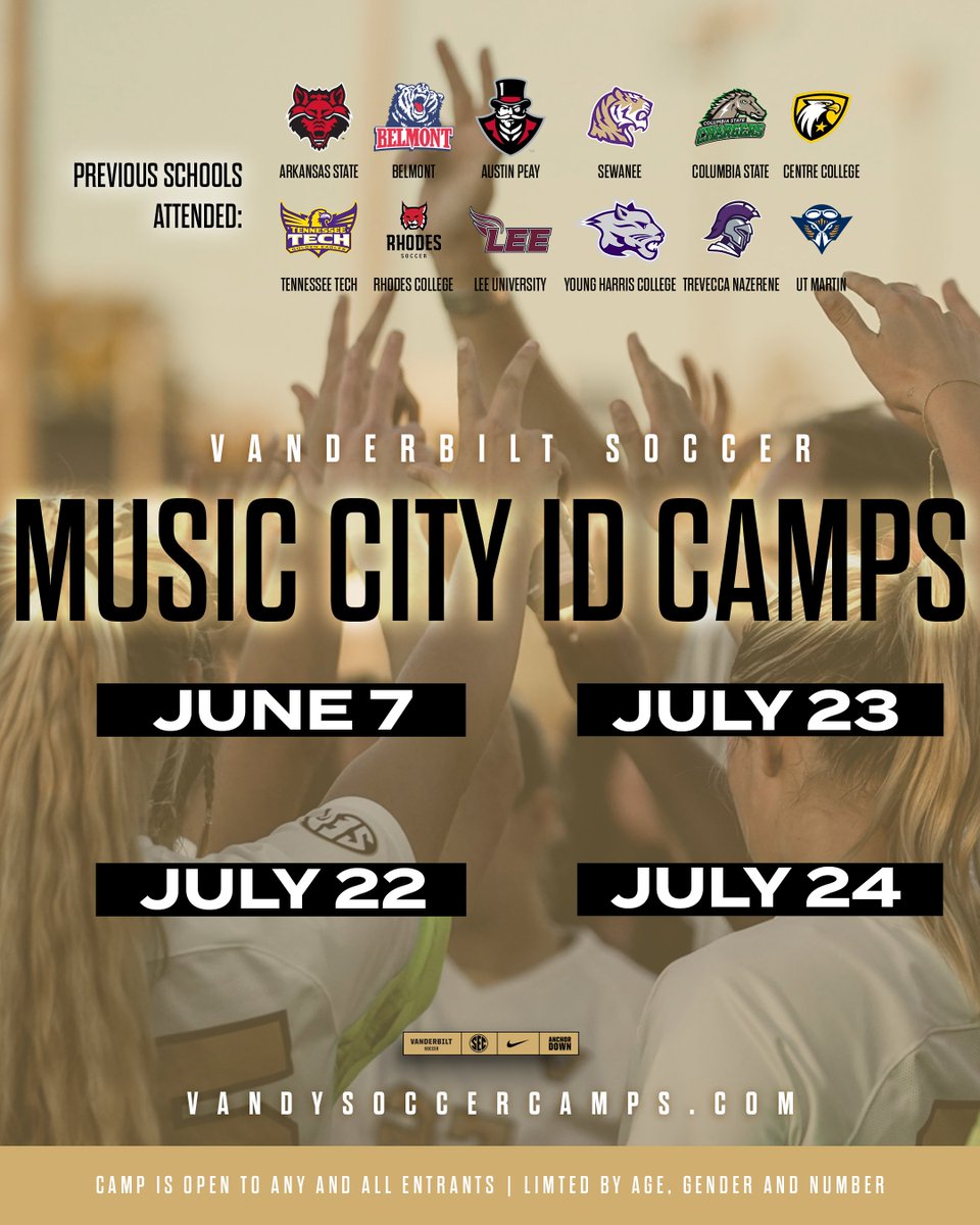 🚨 𝐉𝐮𝐬𝐭 𝐀𝐧𝐧𝐨𝐮𝐧𝐜𝐞𝐝: Music City ID Camps

🔗 vu.edu/h0t9c