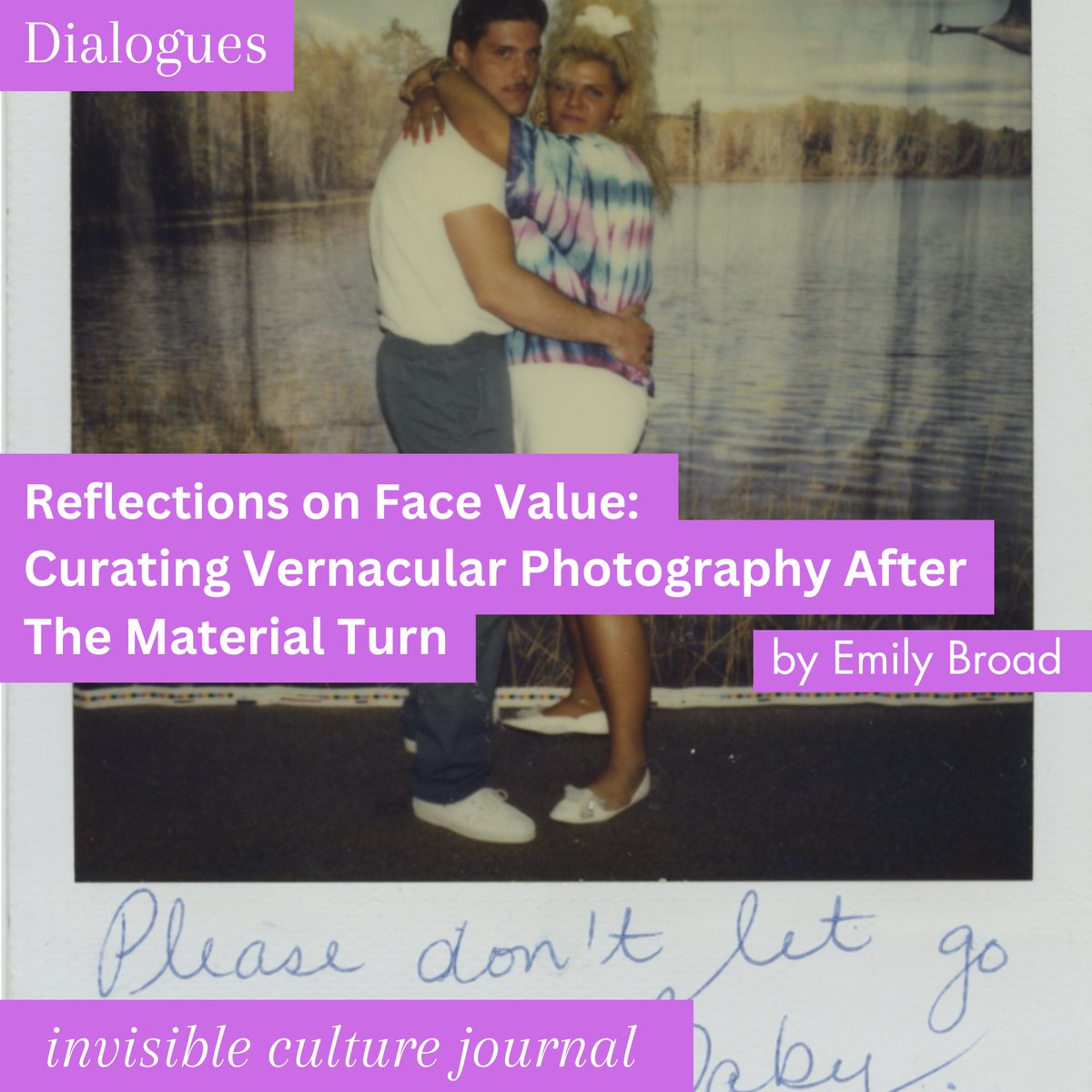 Check out Emily Broad's latest curatorial reflection on Face Value: invisibleculturejournal.com/pub/reflection…