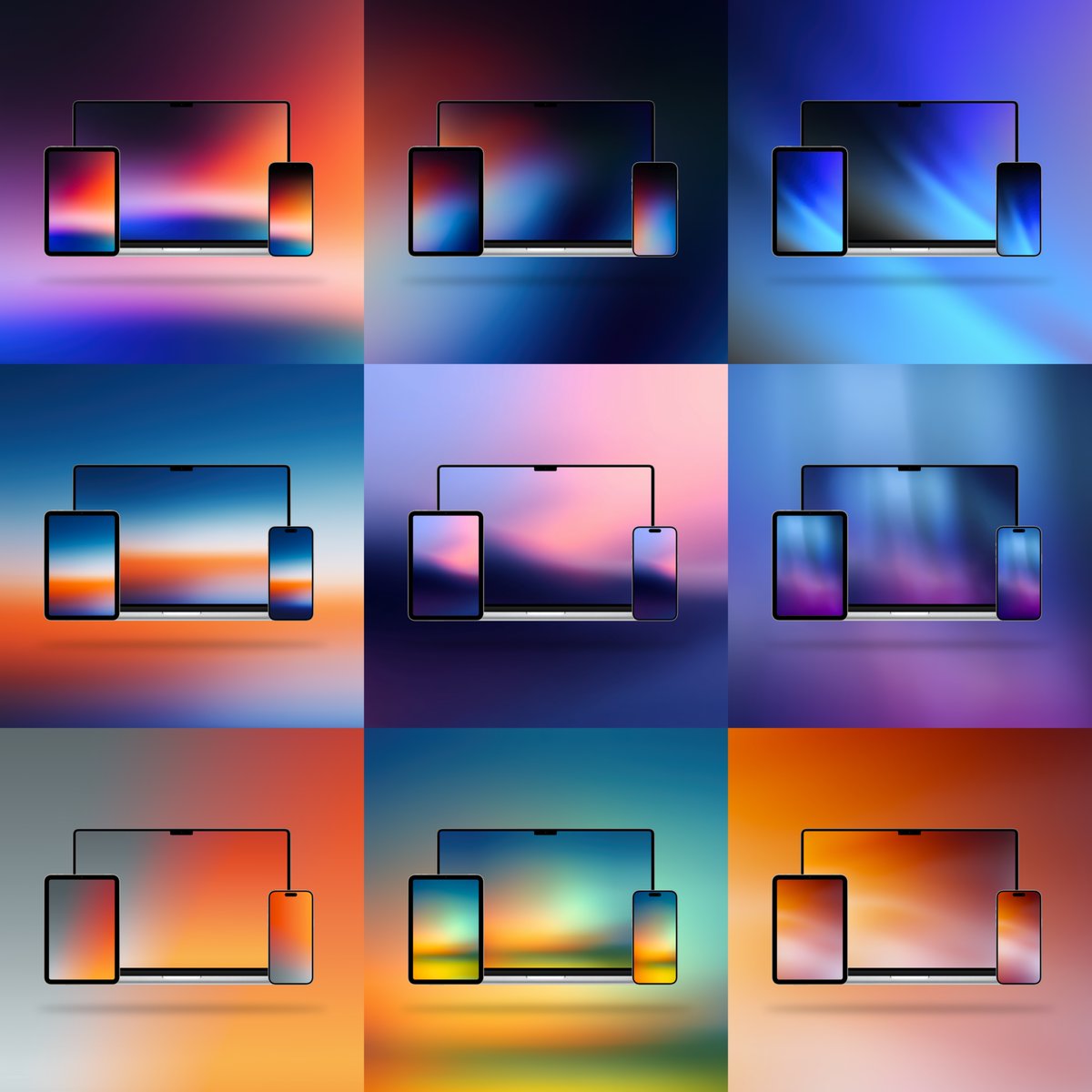 Throughout April, I've be sharing a new gradient wallpaper every couple days. All free. All designed to look stunning on your iPhone, iPad, and Mac. Enjoy!