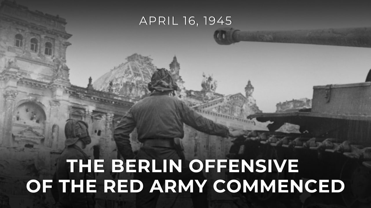 #Victory80

⚔️ 80 years ago, on April 16, 1945, the Berlin Offensive, one of the Red Army’s key strategic operations during #WWII, commenced

🎖 It resulted in crushing defeat of the Nazi main stronghold, having the Reich war machine being dismantled

t.me/MFARussia/24494
