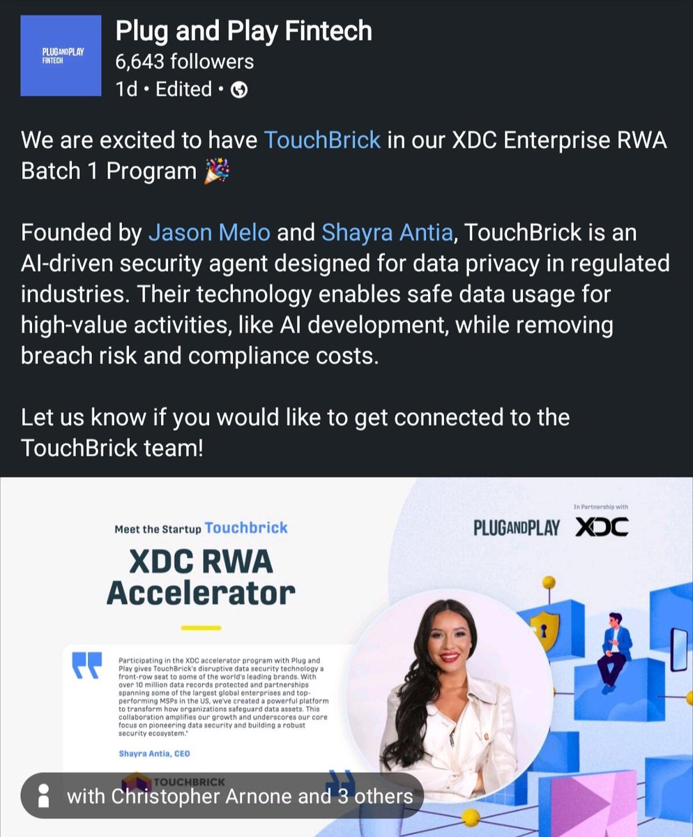 Thanks again to <a href="/PlugandPlayTC/">Plug and Play Tech Center</a>

&amp; special shout out to <a href="/ChrisArnoneee/">Chris Arnone</a>, Julia Keinprecht, <a href="/MaxWolf__/">Maximillian Jungreis || jungreis.eth</a>, Yulia Porfireva