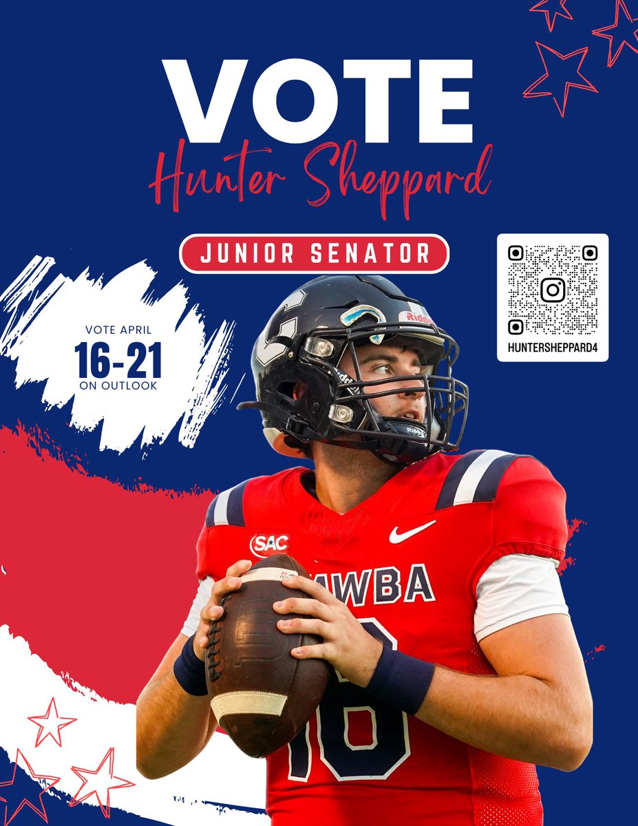 Hunter Sheppard 🏴☠️ (@hunterstormshep) on Twitter photo All Junior Catawba students! I would very much appreciate your vote for SGA Junior Senator! Thank you! <a href="/CatawbaCollege/">Catawba College</a> <a href="/CatawbaFootball/">Catawba Football</a> All Junior Catawba students! I would very much appreciate your vote for SGA Junior Senator! Thank you! <a href="/CatawbaCollege/">Catawba College</a> <a href="/CatawbaFootball/">Catawba Football</a>