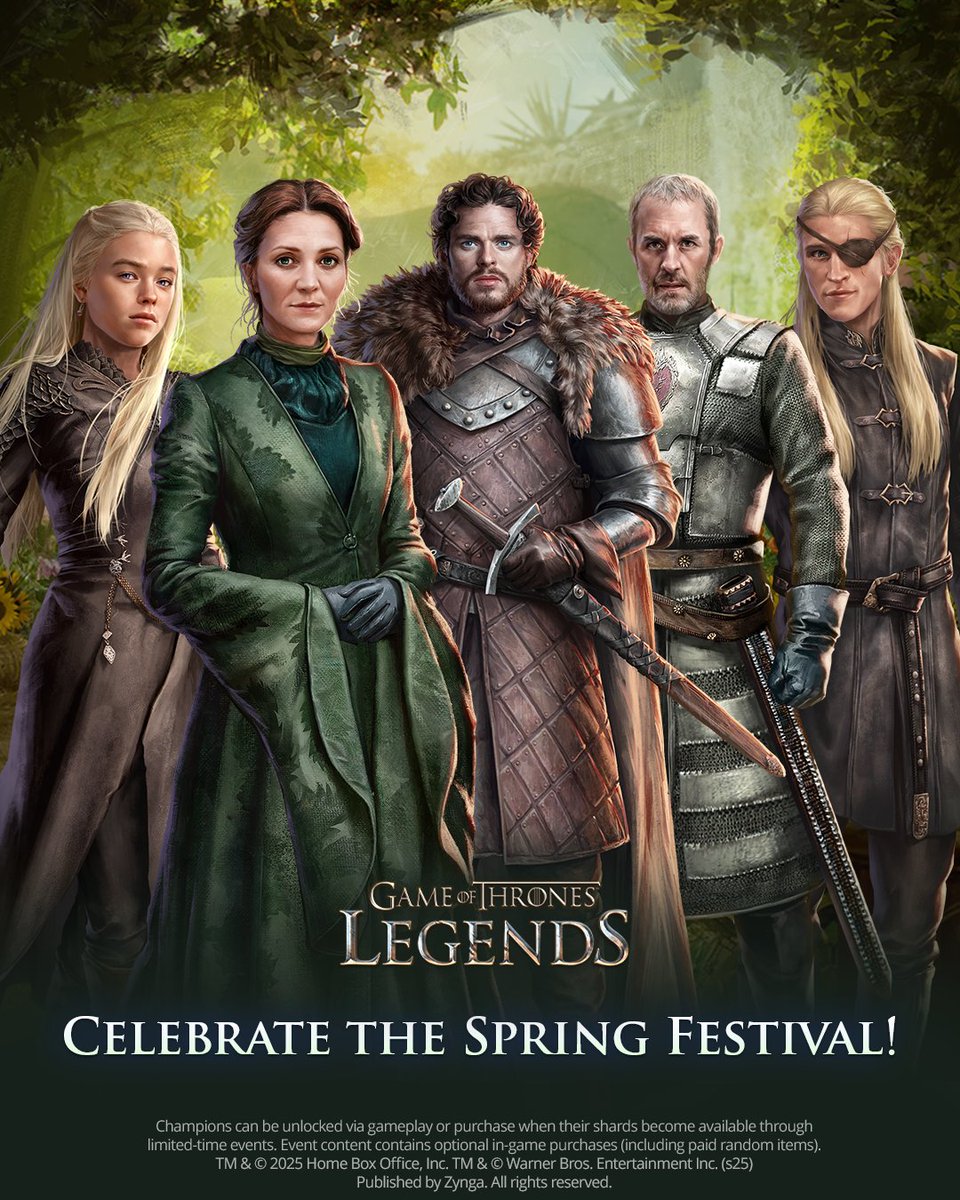 The Spring Summon Festival Event is here and with it, new summon duos! 🌷🌼

Check out dates and details in our latest blog post: gameofthroneslegends.com/news/spring-fe…
