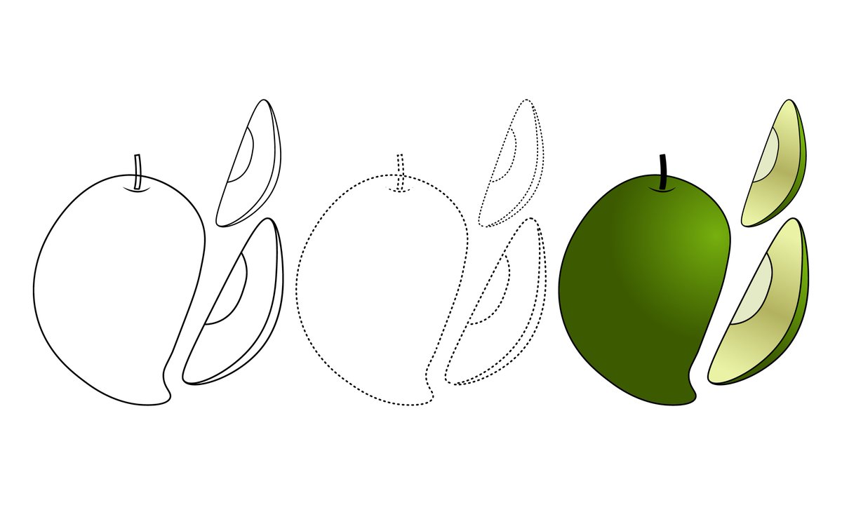 khaledgrafbd's tweet photo. Mango Coloring Book Page For Kids, Vector Illustration Hand Drawn Coloring Page https://t.co/wAokNx8ZF1