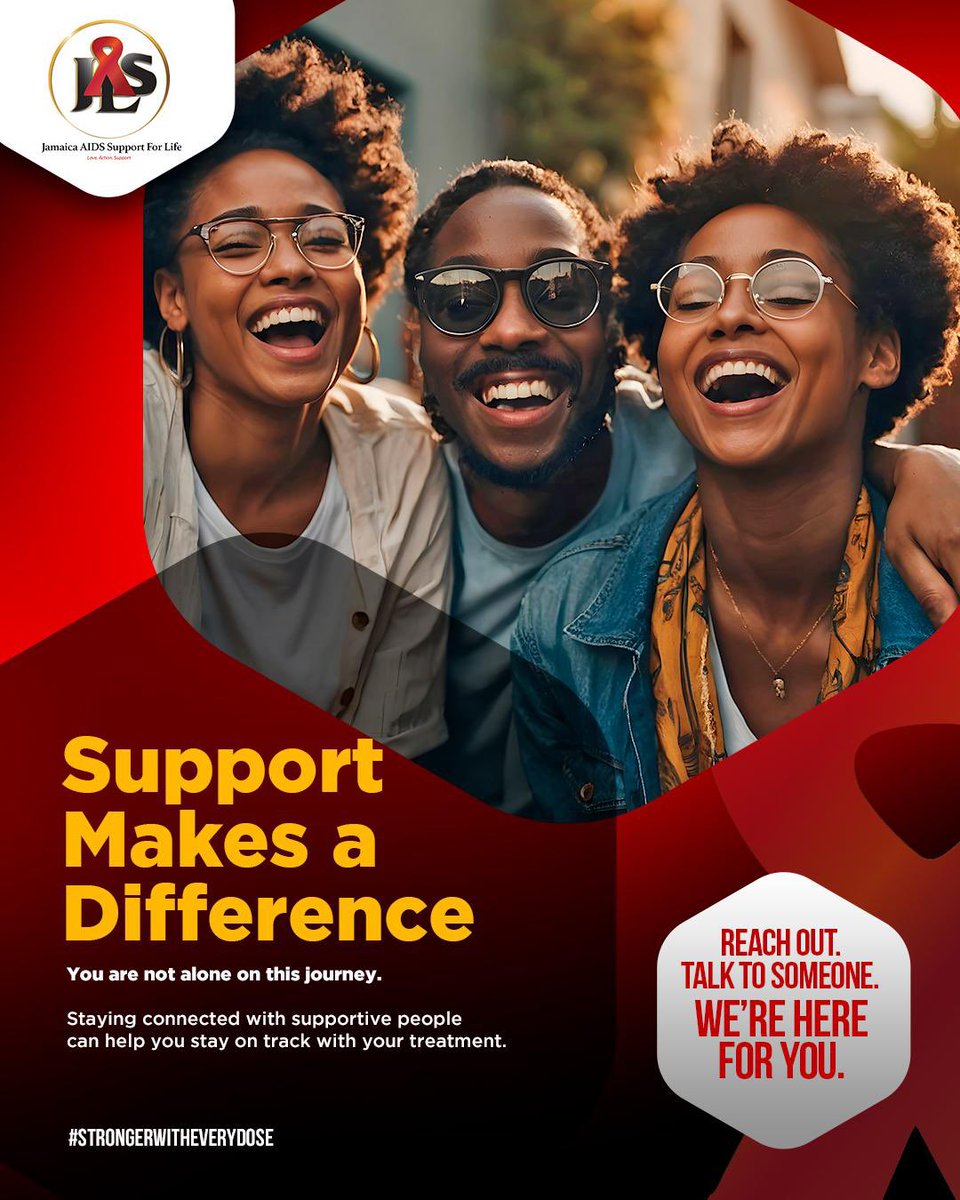 Living with HIV? You’re not alone.
JASL offers support groups for mental health &amp; adherence—because sticking to your meds makes you #StrongerWithEveryDose.
Find your support system.

#HIVSupport #JASL #LivePositively #MentalHealthMatters