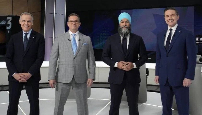 truckdriverpleb's tweet photo. Pierre Poilievre was the only leader tonight to wear a 🇨🇦 pin on his suit

The man is a real Canadian https://t.co/BNfuPI3cCt