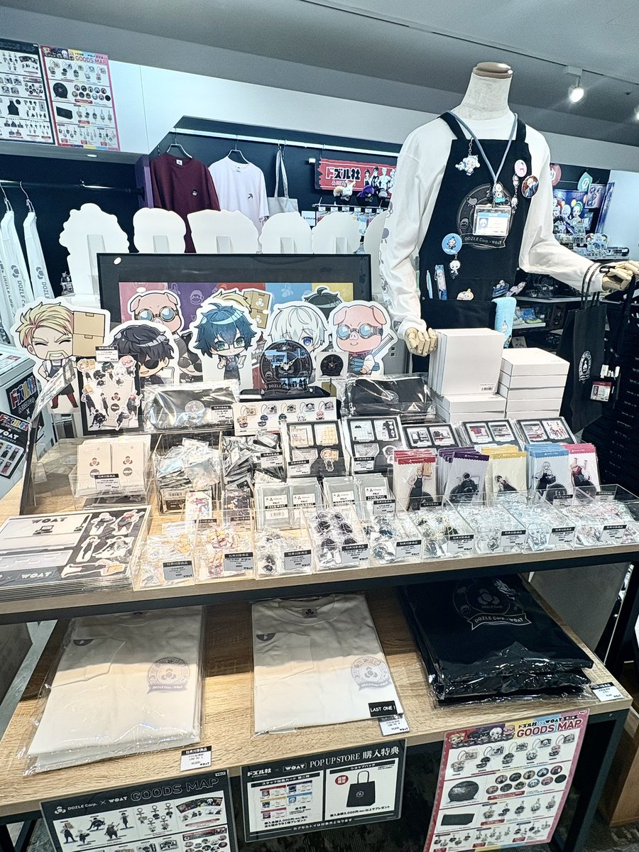 WOAT_info's tweet image. 【ドズル社新商品販売開始✨】
本日よりドズル社さんのドズルにゃ、なかよしドズル社、カラオケ館コラボ商品などの販売を開始🆕
一部サンプルの展示もしておりますので、ぜひご覧ください👀✨

ドズル社×WOATグッズも好評販売中です❣️
本日も皆さまのご来店お待ちしております♪
#ドズル社
#WOAT