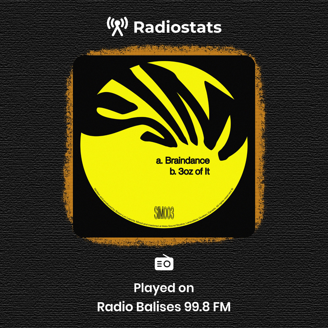 <a href="/sim_mtl/">SIM</a> Heck yeah! Your track "Braindance" is currently on rotation on Radio Balises 99.8 FM in Lorient, France!