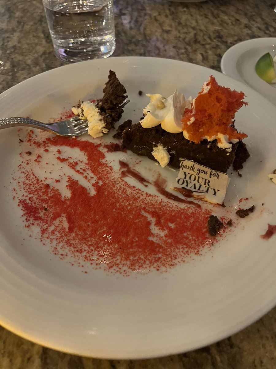 Had a great week at the JW Marriott Cancun! It turns out the "Thank you for your Loyalty" sign on the cake was not edible.