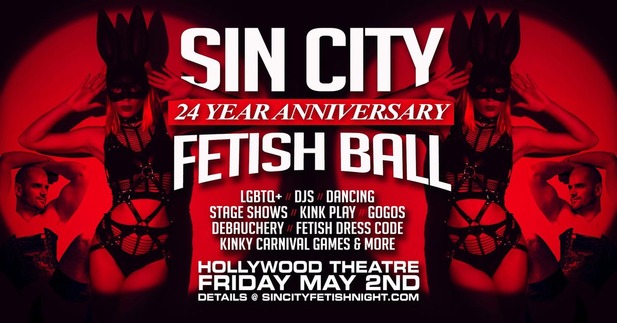 Sin City (@sincityfetish) on Twitter photo Tickets haven’t gone on sale yet for our 24th anniversary fetish ball on May 2nd <a href="/HollywoodYVR/">Hollywood Theatre Vancouver</a>
Get this in your calendar now! Tickets haven’t gone on sale yet for our 24th anniversary fetish ball on May 2nd <a href="/HollywoodYVR/">Hollywood Theatre Vancouver</a>
Get this in your calendar now!