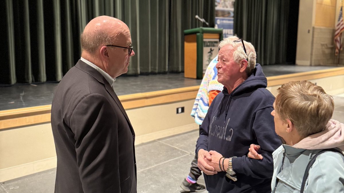 Over 400 people at Wachusett Regional High School in Holden! People are fired up and mad as hell at what Donald Trump is doing to our country.
 
Thank you for showing up and standing up for what is right and just. You give me hope.