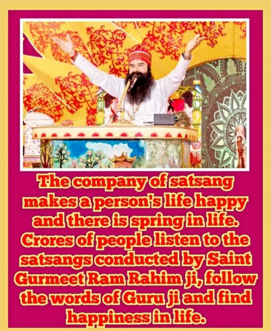 kaurn6925's tweet photo. ਜ਼ਿੰਦਗੀ ਵਿਚ ਤੁਹਾਨੂੰ ਬਹੁਤ ਸਾਰੇ ਲੋਕਾਂ ਦਾ ਸਾਹਮਣਾ ਕਰਨਾ ਪੈਂਦਾ ਹੈ ਲੇਕਿਨ Saint Dr MSG 
#ImportanceOfGoodCompany ਦਸਦੇ ਹੋਏ ਕੇਹਂਦੇ ਹਨ ਕਿ ਜੈਸਾ ਕਰੋ ਸੰਗ ਵੈਸਾ ਚੜੇ ਰੰਗ, ਭਾਵ ਕਿ ਅਸੀਂ ਅਗਰ ਚੰਗੇ ਲੋਕਾਂ ਵਿੱਚ ਬੈਠਾਂਗੇ ਤਾਂ ਚੰਗੀਆਂ ਆਦਤਾਂ ਗ੍ਰਹਿਣ ਕਰਾਗੇ ਨਹੀ ਤਾਂ ਬੁਰੇ ਸੰਗਤ ਦਾ ਅਸਰ ਸਾਨੂੰ ਬੁਰੇ ਬਣਾ ਦੇਵੇਗਾ https://t.co/FUJpikJxvZ