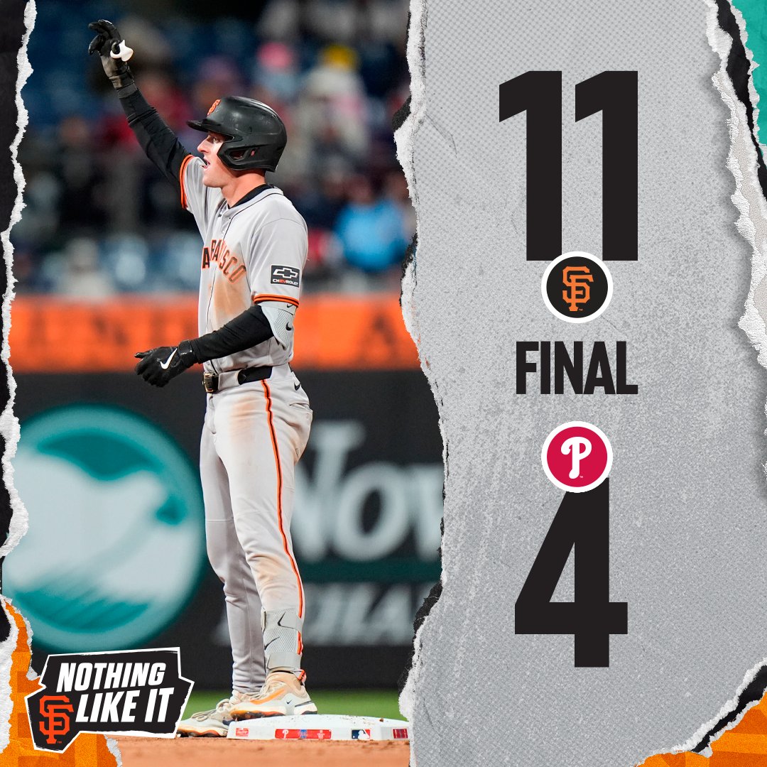 SFGiants's tweet photo. Big W in Philly 😎 https://t.co/WueLBdHOkF