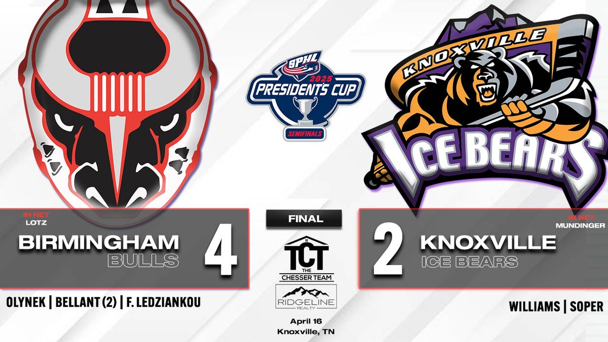 BULLS WIN!!!
Final in Knoxville brought to you by Ridgeline Realty 
Birmingham leads the series 1-0
