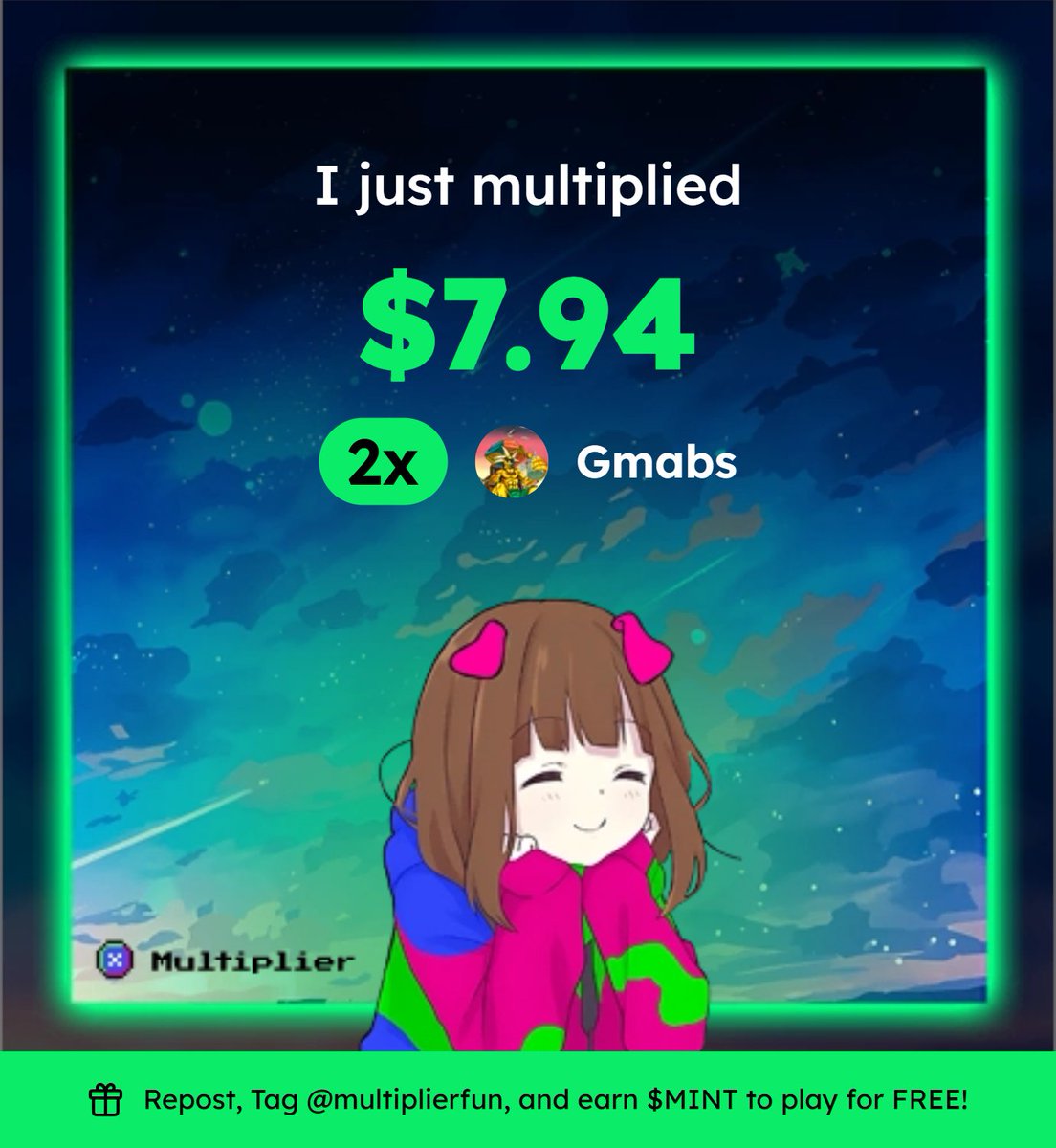 DustinErickson's tweet image. $Gmabs @multiplierfun