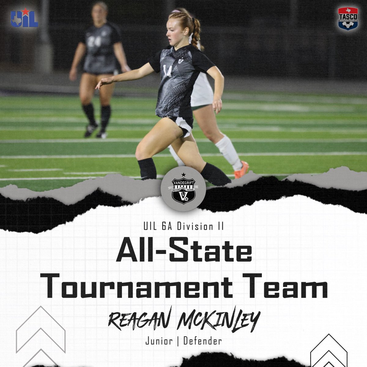 Congratulations to Eva Pensamiento &amp; Reagan McKinley for being named to the UIL State 6A D1 State tournament team by <a href="/tascosoccer/">TASCO</a> ! What an honor! So proud of you girls ⚽️🐍