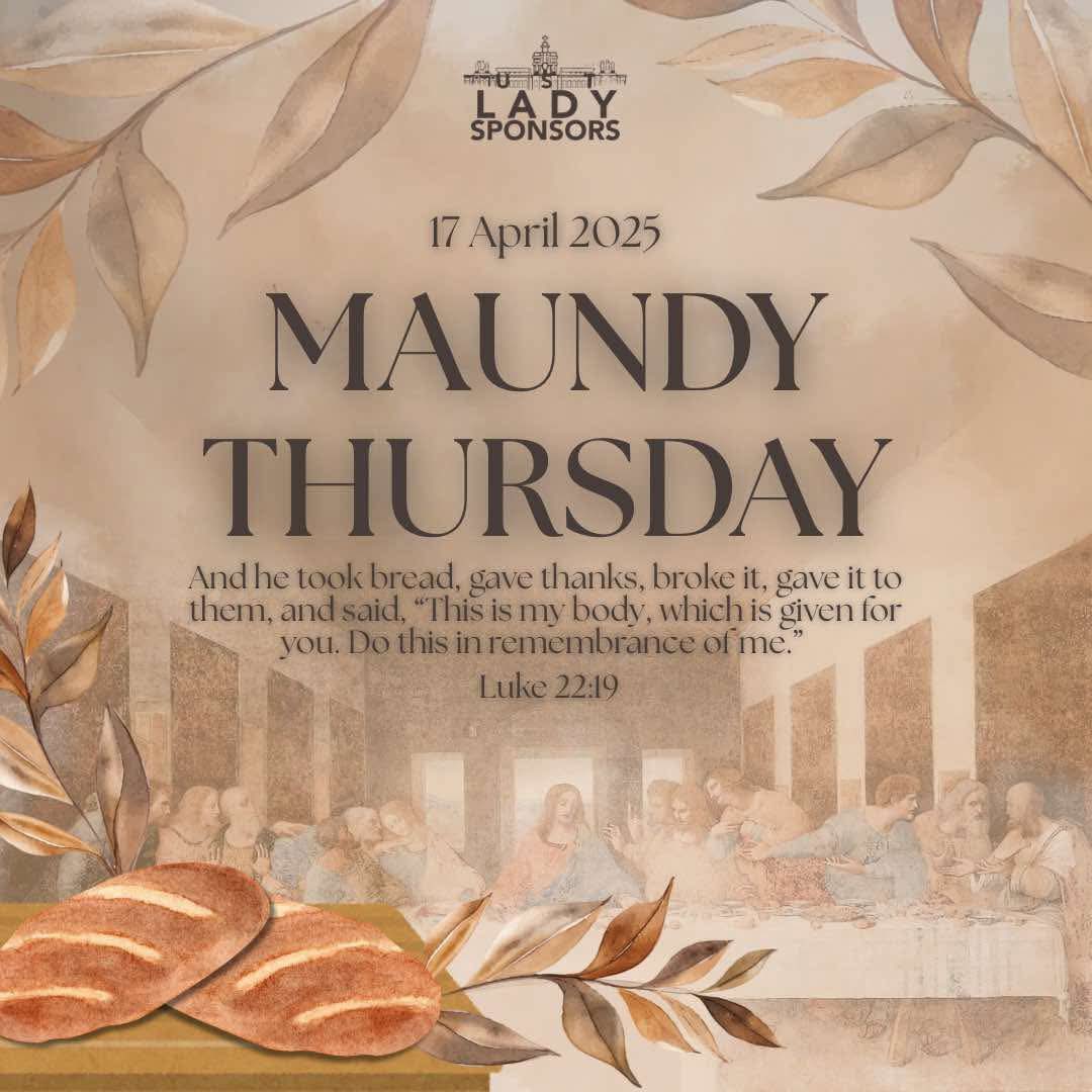 USTLadySponsors's tweet photo. On this Maundy Thursday, we honor Christ’s humility in the Washing of the Feet and the Last Supper. May His example inspire us to love selflessly, forgive fully, and show compassion as He did. Muy Leal! 🌹🙏 https://t.co/sTjmA5Wq2P