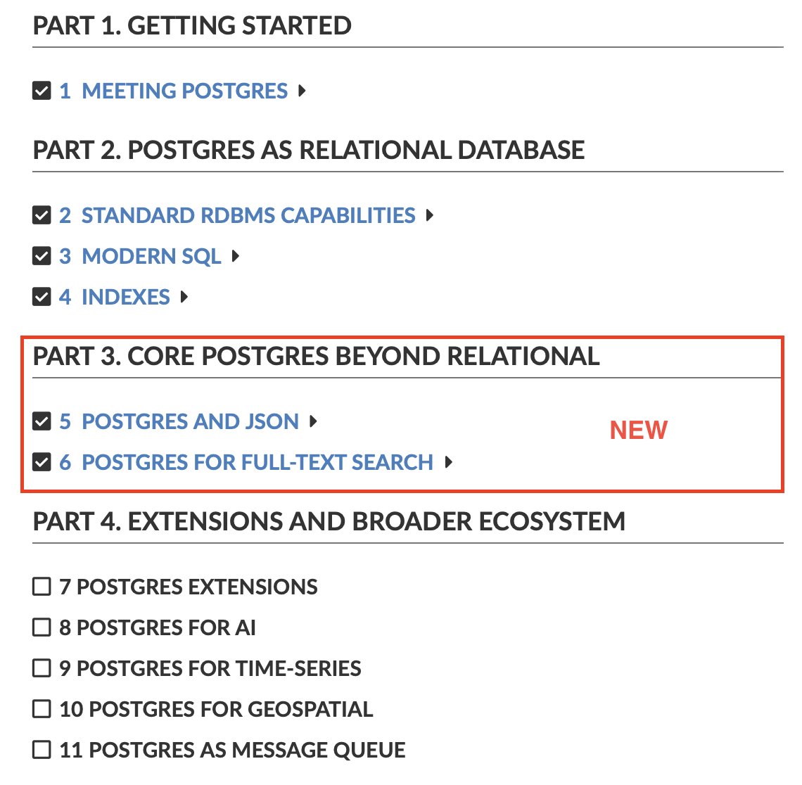 Denis Magda (@denismagda) on Twitter photo The <a href="/ManningBooks/">Manning Publications</a> team has just released two more chapters of ourĀ Just Use PostgresĀ book. Itās time to learn how Postgres deals with JSON data and handles full-text search.
A funny fact is that I decided to write this book after having a conversation with a friend of mine about The <a href="/ManningBooks/">Manning Publications</a> team has just released two more chapters of ourĀ Just Use PostgresĀ book. Itās time to learn how Postgres deals with JSON data and handles full-text search.
A funny fact is that I decided to write this book after having a conversation with a friend of mine about