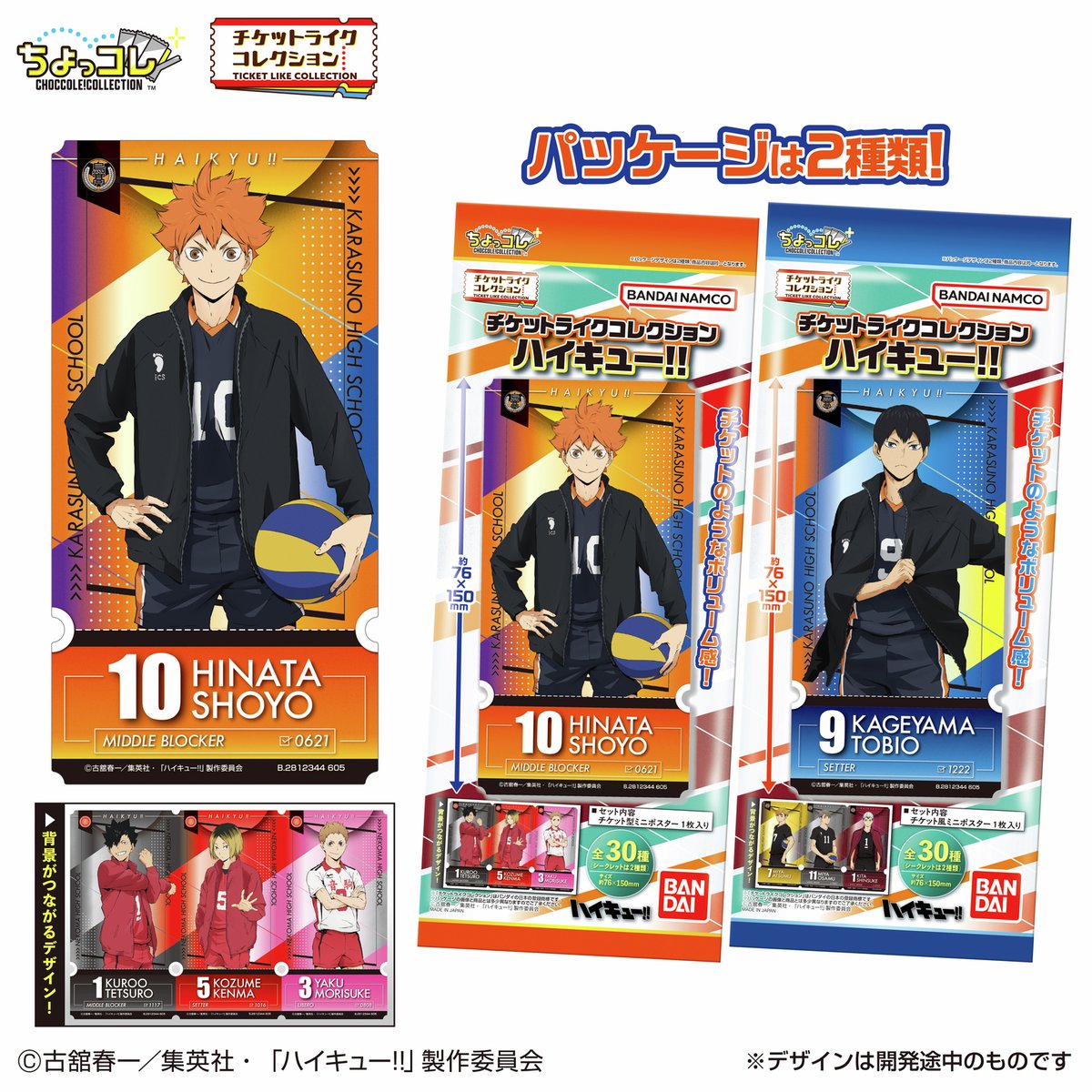 チケットライクコレクションに「#ハイキュー!!」が初登場！ 約150×76mm