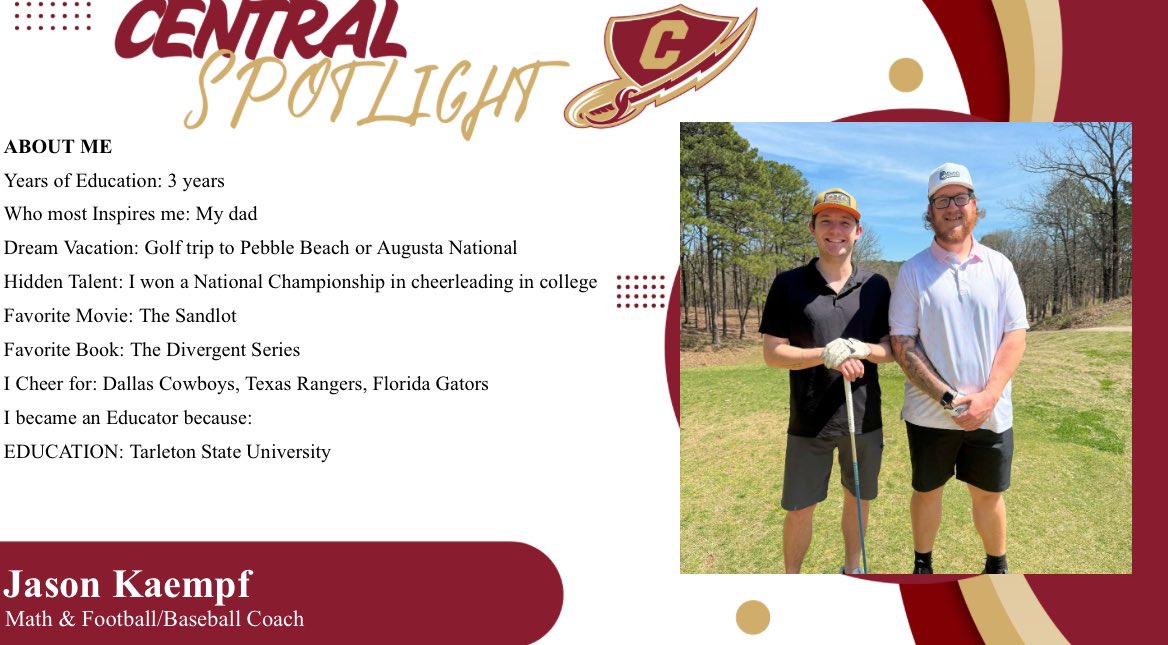 Help us welcome Coach Kaempf who is joining us from Hillwood Middle School for the 2025-2026 school year!  ⚡️❤️⚡️