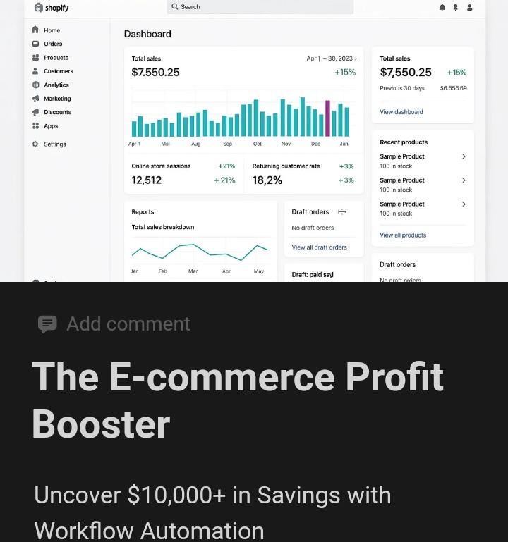 GodswillEj375's tweet image. Feeling stuck with your online store&apos;s sales?

I&apos;ve been there too. That&apos;s why I created the Ecommerce Profit Booster—a free Notion guide packed with real strategies that helped me and others turn things around.

Comment &quot;ECOM&quot; and I&apos;ll send it you

#eCommerceTips #ecomautomation